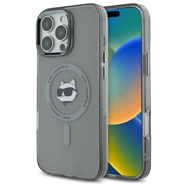 Etui Karl Lagerfeld iPhone 16 Pro Max 6.9" czarny/black hardcase IML Metal Choupette Head MagSafe