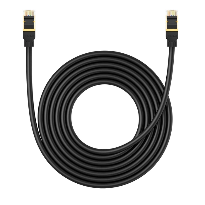 Kabel sieciowy kat. 8 Baseus Ethernet RJ45, 40Gbps, 5m (czarny)