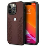 Etui BMW Apple iPhone 13 Pro Leather Curve Perforate Czerwony Hardcase