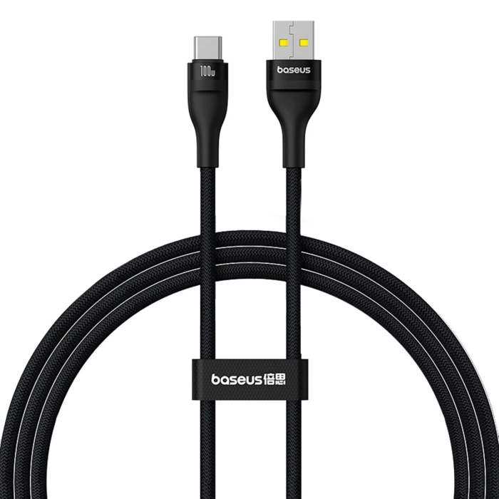 Baseus kabel Flash 2 Charging Cable USB to USB-C 100W 1m Cluster czarny