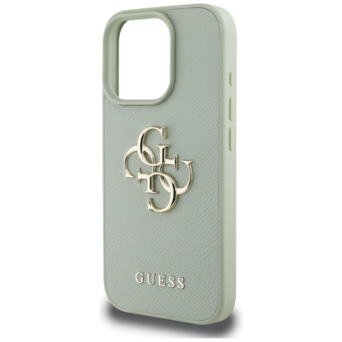 Etui Guess Grained Big 4G Logo Small      Classic Logo do iPhone 16 Pro zielony