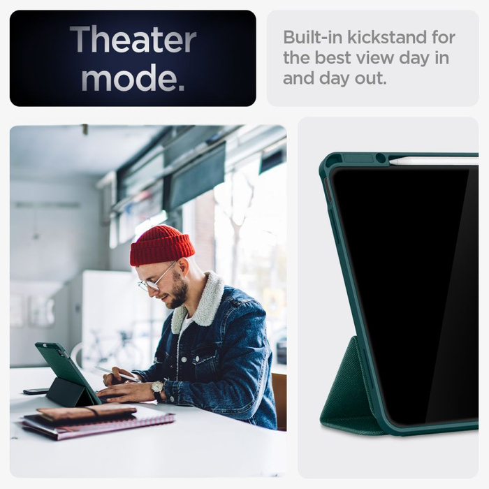 ETUI SPIGEN URBAN FIT IPAD AIR 13 2024 MIDNIGHT GREEN