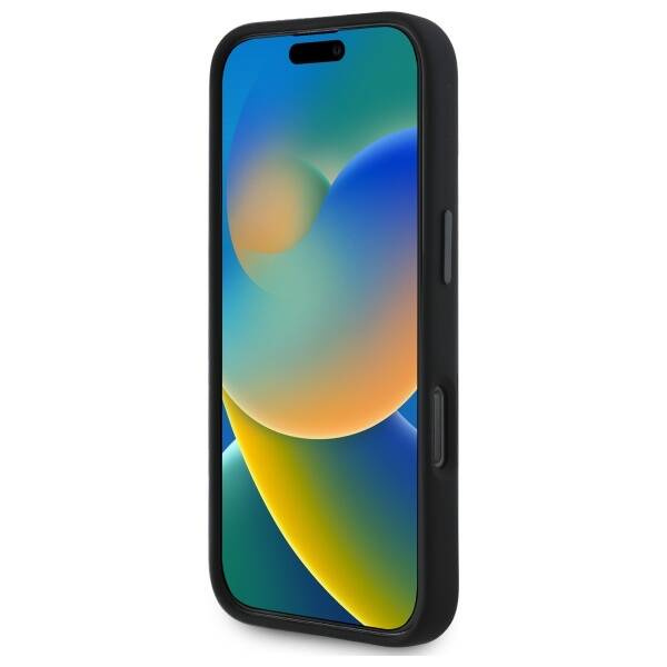 Etui BMW iPhone 16 Pro czarny/black hardcase Silicone Random Lines MagSafe