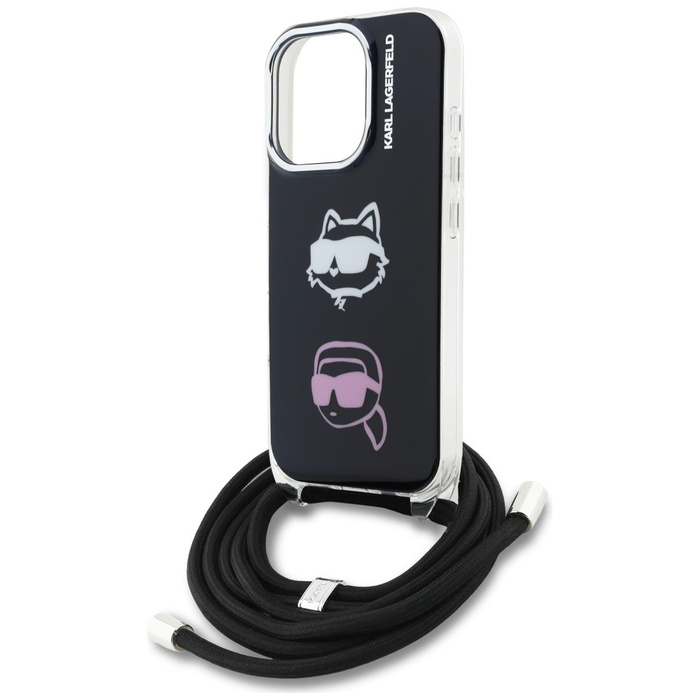Etui Karl Lagerfeld IML Crossbody        Karl&Choupette Head do iPhone 16 Pro Max czarny