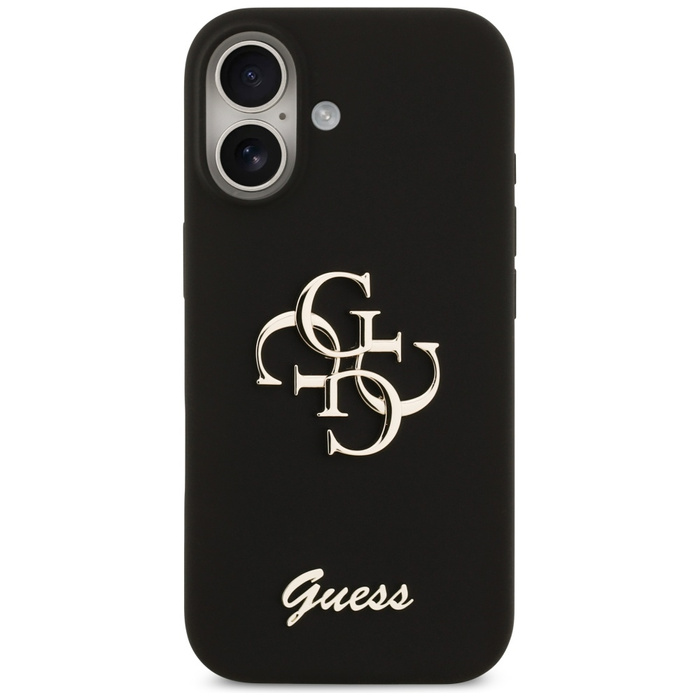 Etui Guess Silicone Big 4G Script do     iPhone 17 czarny