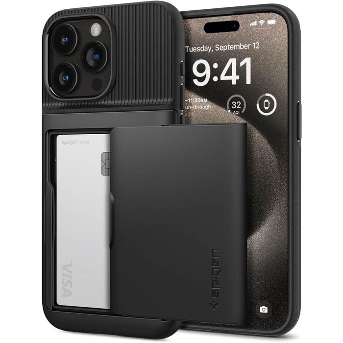 Etui iPhone 15 Pro Max Spigen Slim Armor Cs Black Case