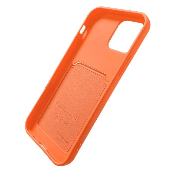 Card Case silikonowe etui portfel z kieszonką na kartę dokumenty do Samsung Galaxy S22+ (S22 Plus) biały