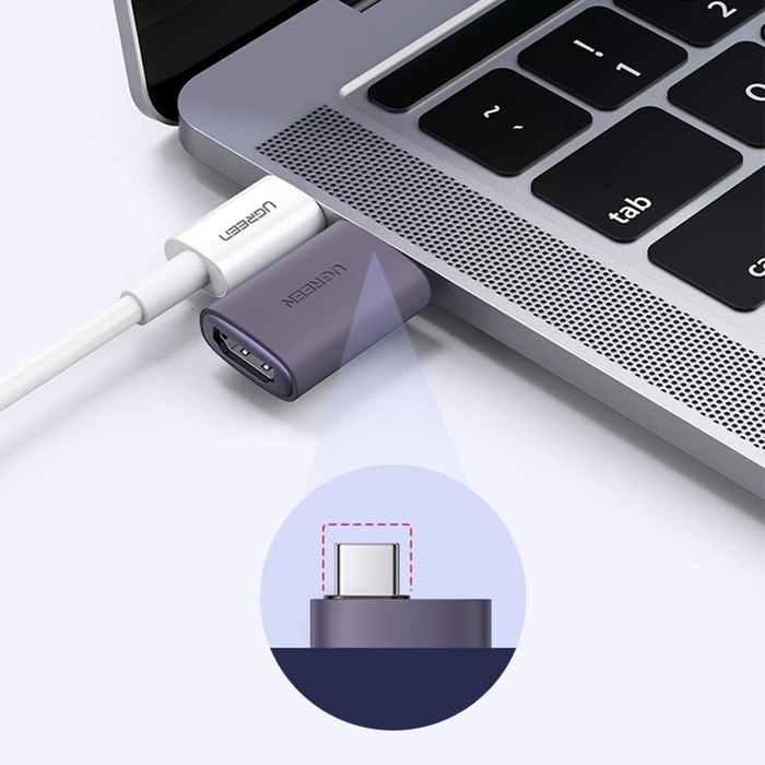 Ugreen przejściówka adapter USB Typ C - HDMI 4K@60 Hz szary (US320 70450)