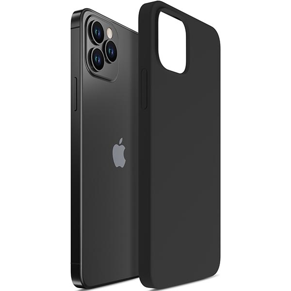 ETUI 3MK Silicone Case iPhone 12/12 Pro 6,1" czarny/black Case