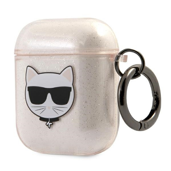 Etui KARL LAGERFELD Apple AirPods Glitter Choupette Złoty Case