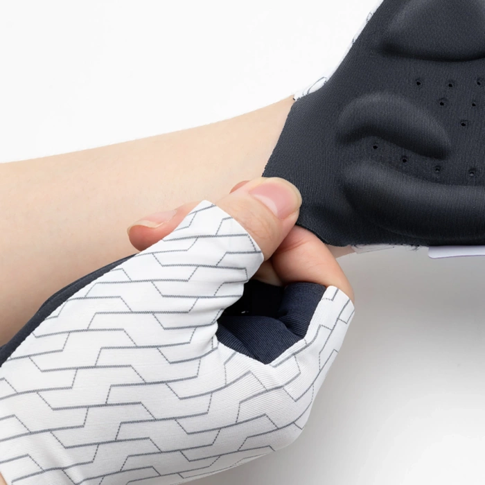 Rękawiczki kolarskie Rockbros MTB rozmiar: L - biało-czarne