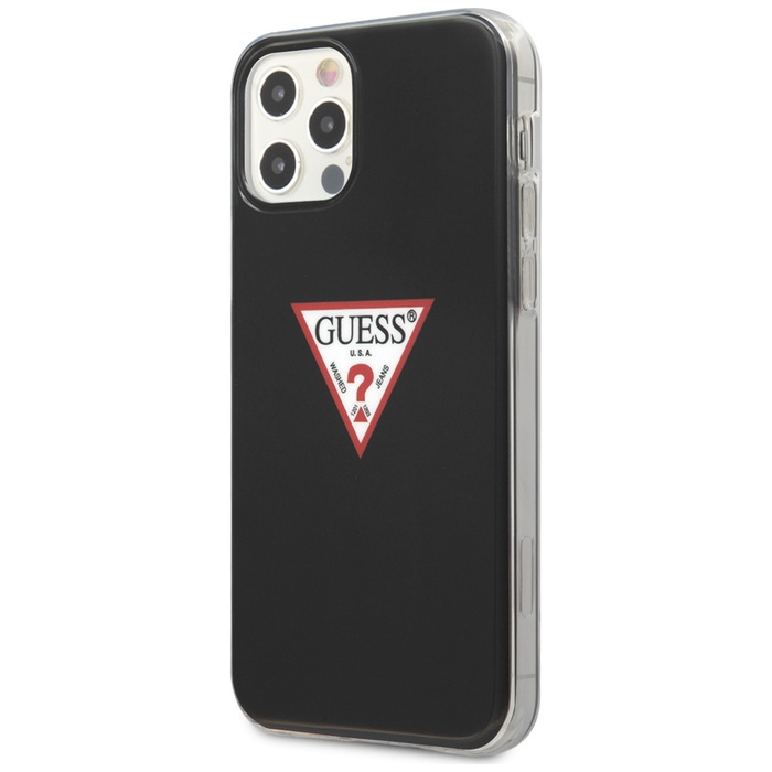 Etui GUESS Apple iPhone 12 12 Pro Triangle Collection Czarny Hardcase