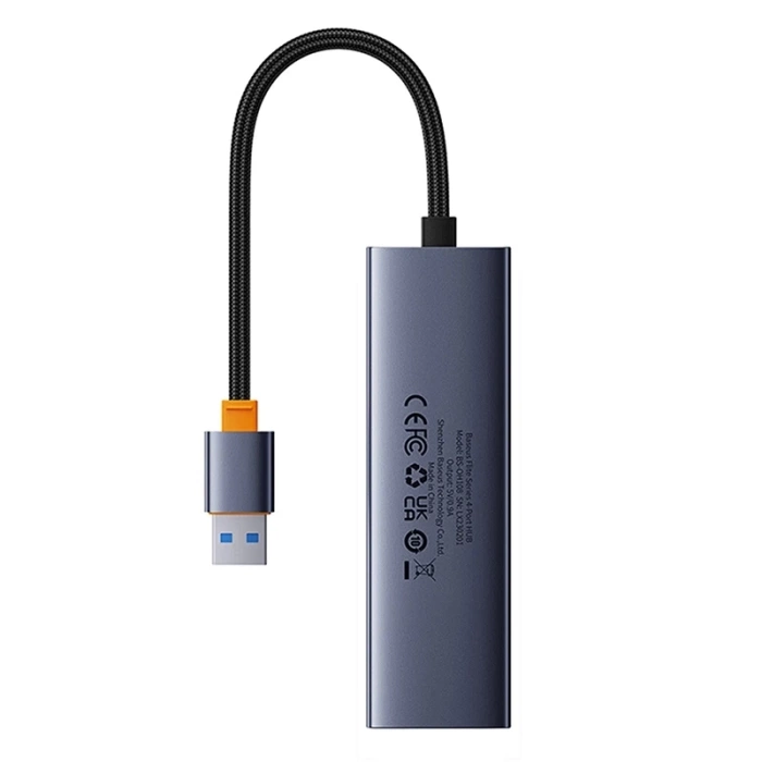 Hub 4w1 Baseus UltraJoy  USB-A do 4xUSB 3.0 (szary)