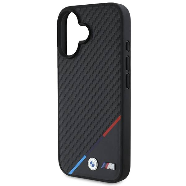 Etui BMW iPhone 16 Plus 6.7" czarny/black hardcase Carbon Tricolor Line MagSafe