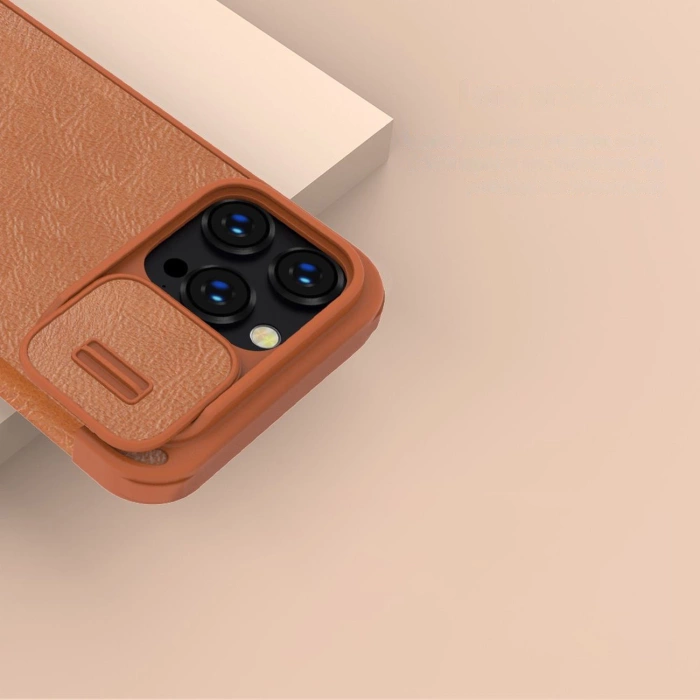 Etui skórzane Nillkin Qin Pro Leather Case do iPhone 14 Pro Max (czarne)