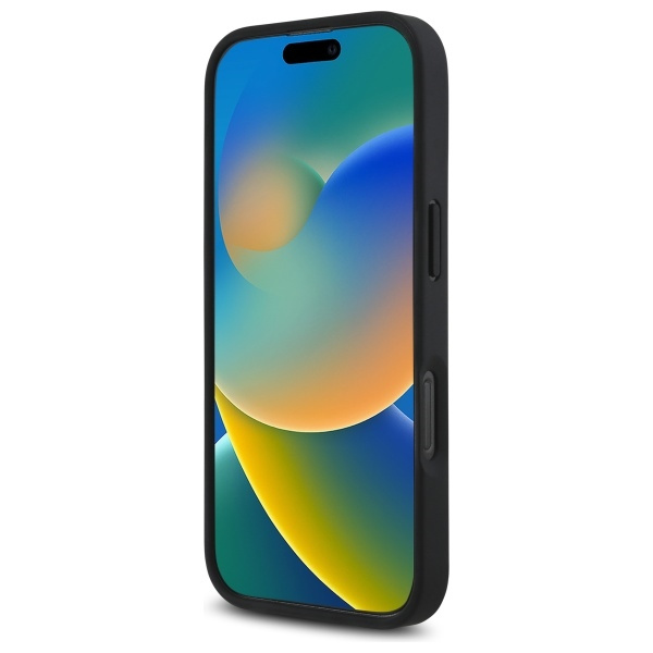 ETUI BMW iPhone 16 Pro 6.3" czarny/black hardcase M Perforated Tricolor Detail Line