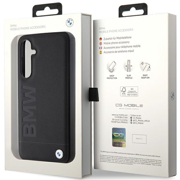 Etui BMW BMHCS23FESLLBK Samsung Galaxy S23 FE S711 czarny/black Leather Hot Stamp Case
