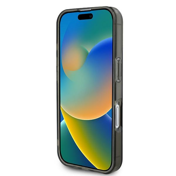 Etui Guess iPhone 16 6.1" czarny/black hardcase IML Glitter Circle MagSafe