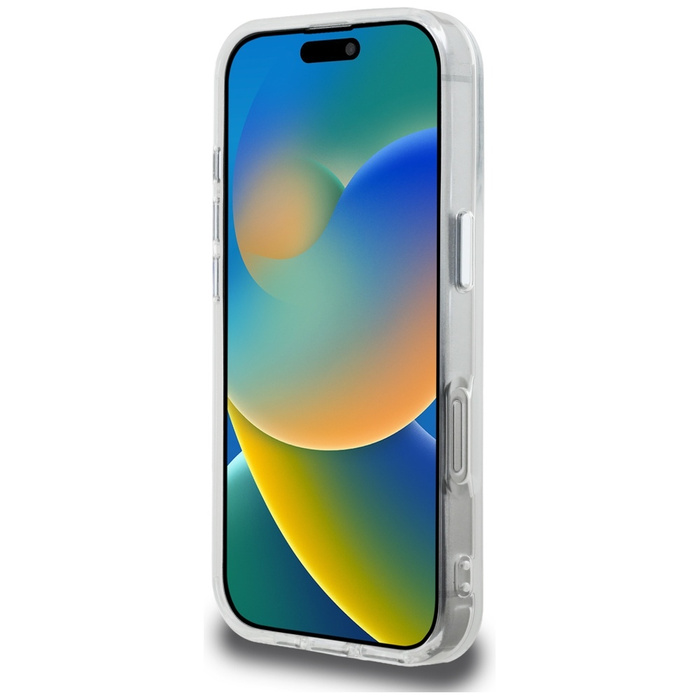 Etui Karl Lagerfeld IML Aquarelle Karl   & Choupette & Logo do iPhone 16 biały