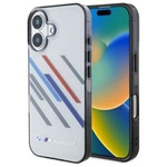 Etui BMW iPhone 16 Plus 6.7" szary/grey hardcase Motosport IML Random Stripes