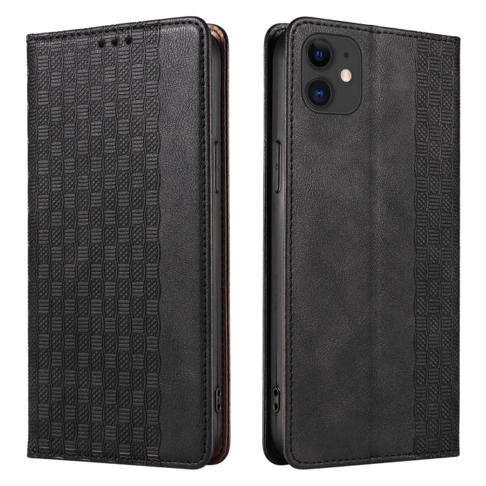 Magnet Strap Case etui do iPhone 13 pokrowiec portfel + mini smycz zawieszka czarny