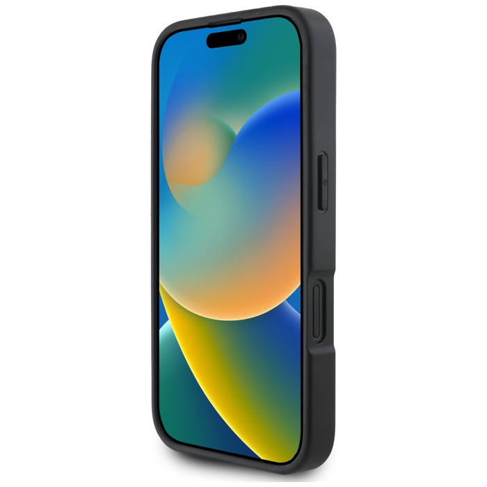 Etui Karl Lagerfeld HC Grained PU        Cardslot Metal Elong do iPhone 16 czarny