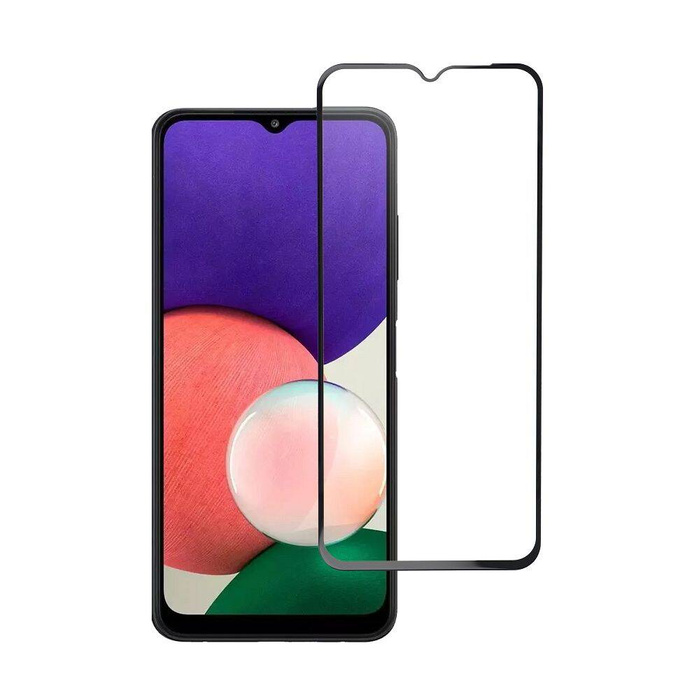 Szkło hartowane do Samsung Galaxy A22 5G (full glue / case friendly) Blue Star 5D czarne
