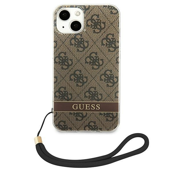 Etui GUESS Apple iPhone 14 Plus 4G Print Strap Brązowy Hardcase