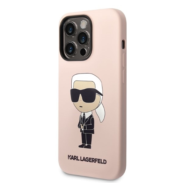 Etui KARL LAGERFELD Apple iPhone 14 Pro Max Silicone NFT Ikonik Magsafe Różowy Hardcase