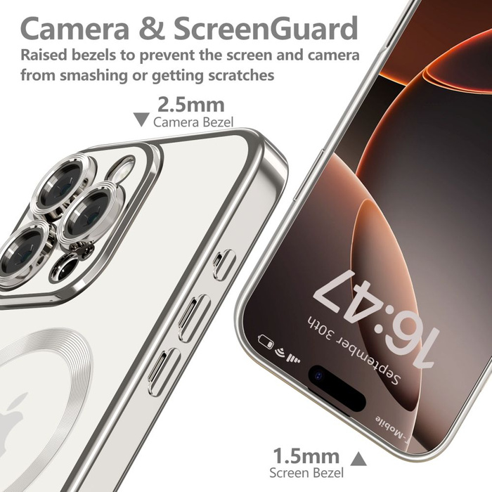 ETUI TECH-PROTECT MAGFLEX MAGSAFE IPHONE 16 PRO MAX SHINY TITANIUM