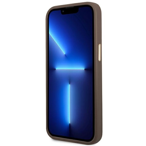 Etui GUESS Apple iPhone 14 Pro Max 4G Vintage Gold Logo Brązowy Hardcase