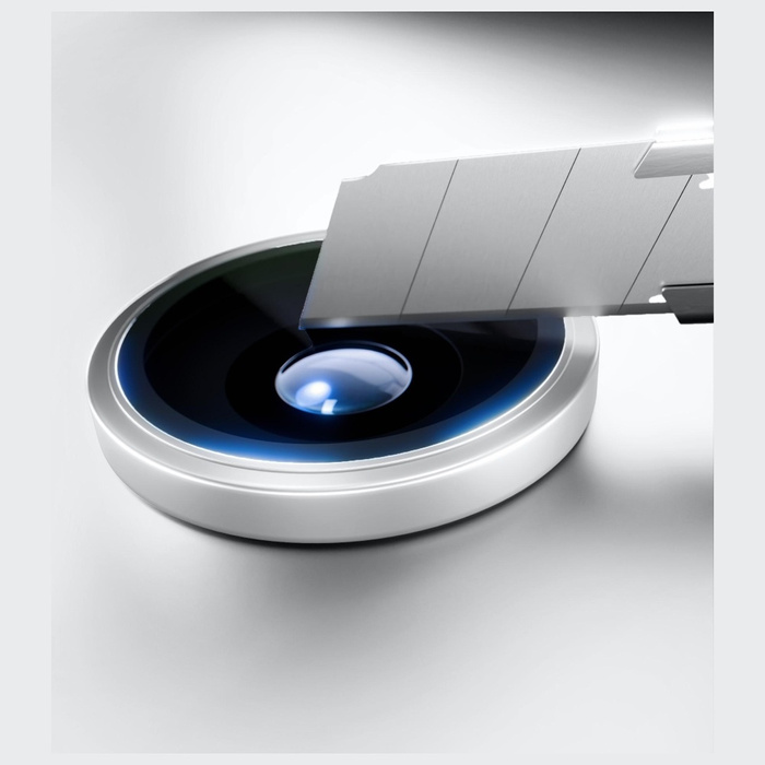 Ochrona na obiektyw aparatu 3MK iPhone 17 Air HARDY Lens Protection Pro Ssrebrny