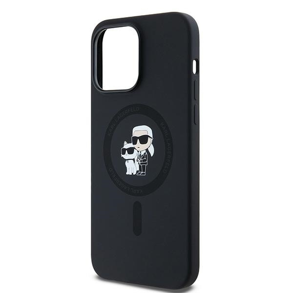 Karl Lagerfeld KLHMP14LSCMKCRHK iPhone 14 Pro 6.1" czarny/black hardcase Silicone Karl & Choupette MagSafe