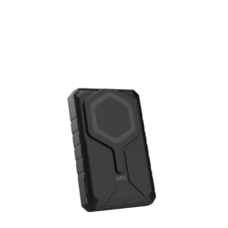 UAG Rugged 10K - powerbank 10000 mAh z podstawką, ładowanie bezprzewodowe 10W, kompatybilny z MagSafe, kabel w zestawie (black/gray)