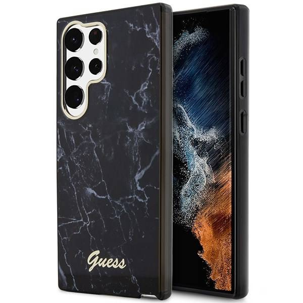 Etui Guess Guhcs23lpcumak S23 Ultra S918 Czarny/black Hardcase Marble Case