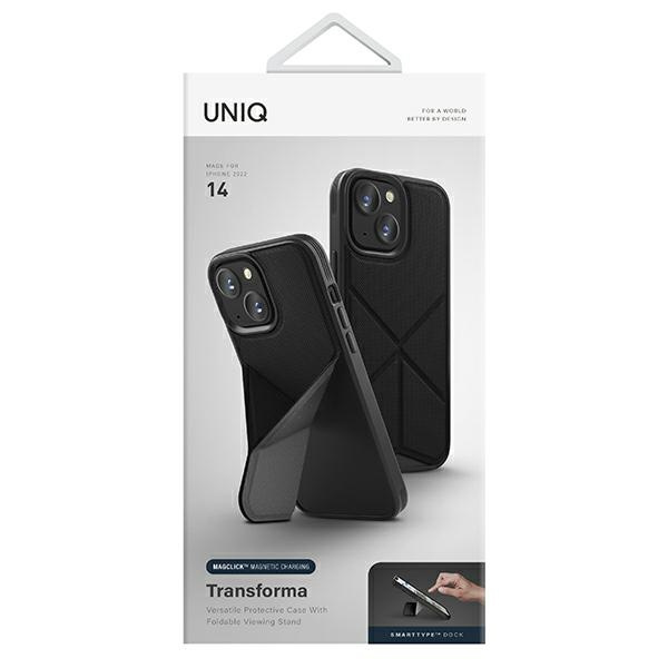 UNIQ etui Transforma iPhone 14 6,1" Magclick Charging czarny/ebony black