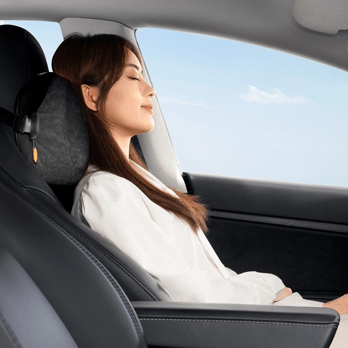 Poduszka na zagłówek samochodowy Baseus Comfort Ride obustronna (czarny)
