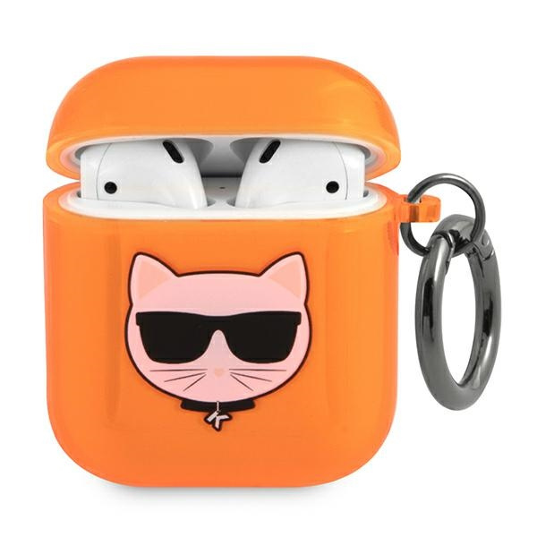 Etui KARL LAGERFELD Apple AirPods Choupette Pomarańczowy Case