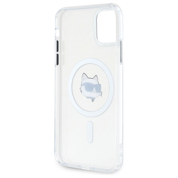 Karl Lagerfeld KLHMN61HLSCHH iPhone 11    / Xr 6.1" biały/white hardcase IML Metal Choupette Head MagSafe