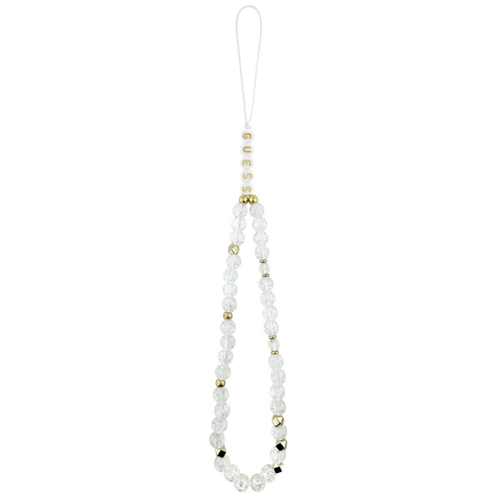 Etui Guess IML Glitters Script Strap     MagSafe do iPhone 17 Pro przezroczysty