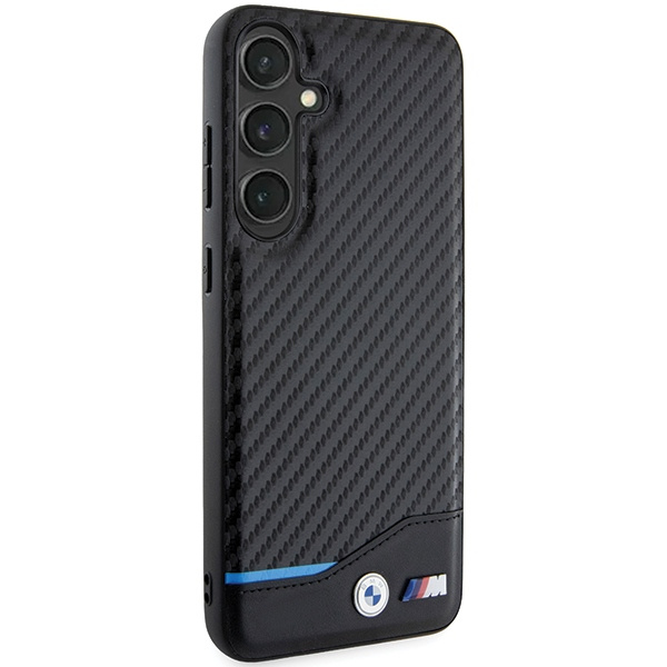Etui BMW BMHCS24M22NBCK Samsung Galaxy S24+ S926 czarny/black Leather Carbon Case