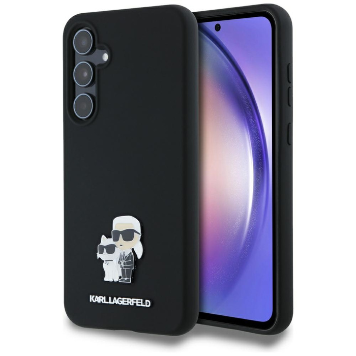 Etui Karl Lagerfeld KLHCSSamsung Galaxy A55SMHKCNPK Samsung Galaxy A55 Samsung Galaxy A556 hardcase czarny/black Silicone Karl&Choupette Metal Pin