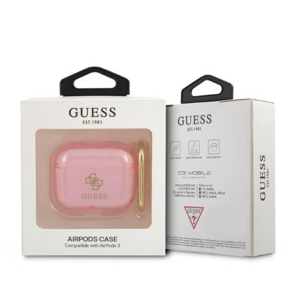 Etui GUESS Apple AirPods 3 Glitter Collection Różowy Case