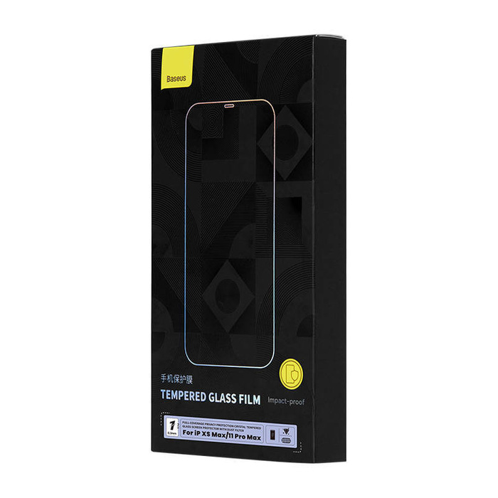 Szkło hartowane z filtrem prywatyzującym 0.3mm Baseus do iPhone XS Max/11 Pro Max