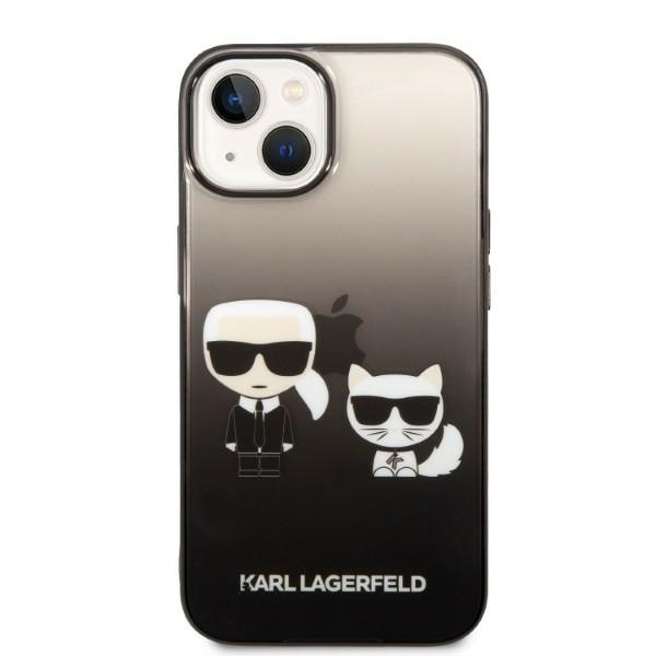Etui KARL LAGERFELD Apple iPhone 14 Plus Gradient Ikonik Karl & Choupette Czarny Hardcase