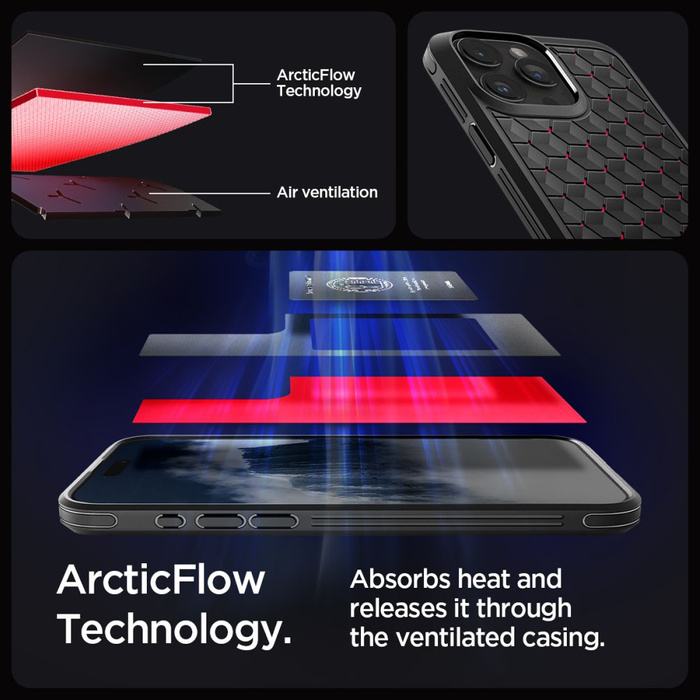 Etui iPhone 15 Pro Max Spigen Cryo Armor Cryo Red