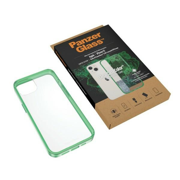 PanzerGlass ClearCase iPhone 13 6.1" Antibacterial Military grade Lime 0334