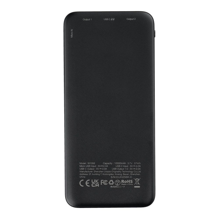 Powerbank 10000 mAh 3A W1056 czarny