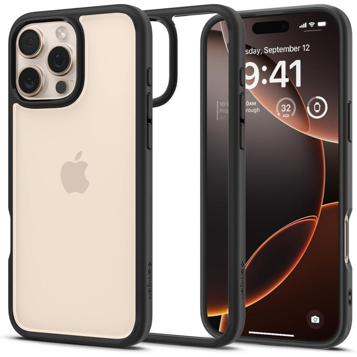 ETUI SPIGEN ULTRA HYBRID IPHONE 16 PRO MATTE BLACK