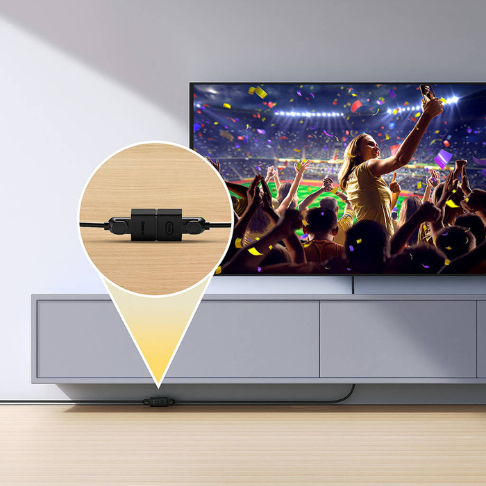 Złączka sieciowa łącznik kabli Ethernet RJ-45 Baseus AirJoy Series 2 szt. - czarna